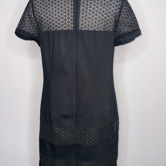 Ann Taylor Black Lace Inset Shift Dress – Size 6 - Picture 2 of 3